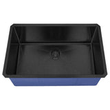 Dakota Sinks DSM-3018 Signature M-Series 30 Inch Micro Radius Single D-Bowl Undermount Kitchen Sink with Bottom Grid DSM-3018GBK Dakota Sinks Gunmetal Black