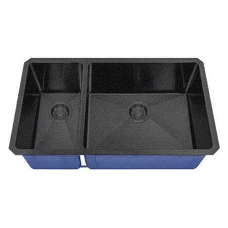 Dakota Sinks DSM-3070 Signature M-Series 32 Inch Micro Radius 30/70 Double Bowl Undermount Kitchen Sink with Bottom Grid Dakota Sinks