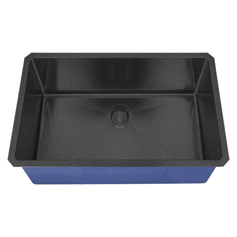Dakota Sinks DSM-3218 Signature M-Series 32 Inch Micro Radius Single D-Bowl Undermount Kitchen Sink with Bottom Grid DSM-3218GBK Dakota Sinks Gunmetal Black