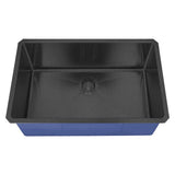 Dakota Sinks DSM-3218 Signature M-Series 32 Inch Micro Radius Single D-Bowl Undermount Kitchen Sink with Bottom Grid DSM-3218GBK Dakota Sinks Gunmetal Black