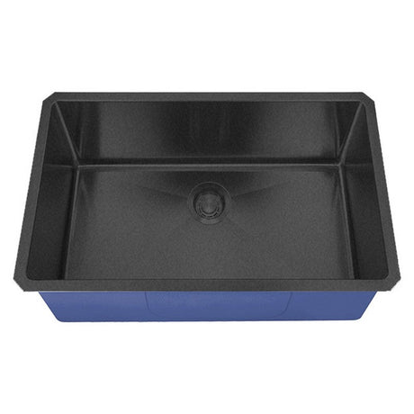 Dakota Sinks DSM-3218 Signature M-Series 32 Inch Micro Radius Single D-Bowl Undermount Kitchen Sink with Bottom Grid DSM-3218GBK Dakota Sinks Gunmetal Black