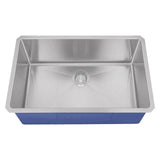 Dakota Sinks DSM-3218 Signature M-Series 32 Inch Micro Radius Single D-Bowl Undermount Kitchen Sink with Bottom Grid DSM-3218SV Dakota Sinks Silver