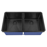 Dakota Sinks DSM-5050 Signature M-Series 32 Inch Micro Radius 50/50 Double Bowl Undermount Kitchen Sink with Bottom Grid DSM-5050GBK Dakota Sinks Gunmetal Black