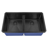 Dakota Sinks DSM-5050LD Signature M-Series 32 Inch Micro Radius 50/50 Low Divide Double Bowl Undermount Kitchen Sink with Bottom Grid DSM-5050LDGBK Dakota Sinks Gunmetal Black