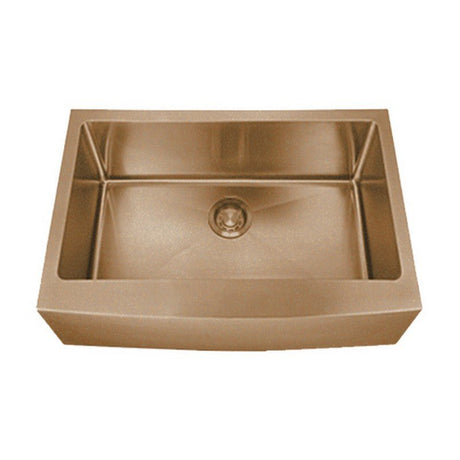 Dakota Sinks DSM-A3020 Signature M-Series 30 x 10 Inch Micro Radius Single Bowl Apron Front Kitchen Sink with Bottom Grid DSM-A3020CP Dakota Sinks Copper