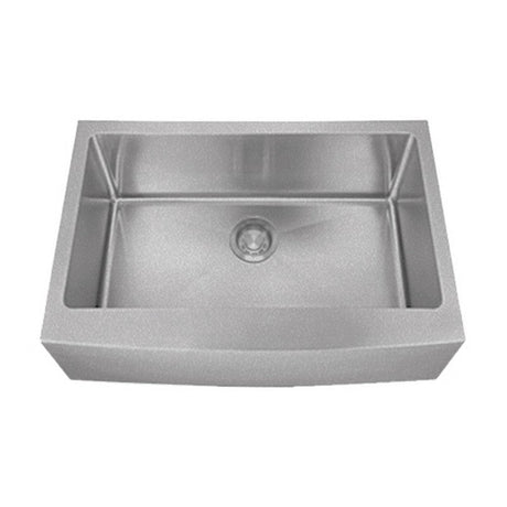 Dakota Sinks DSM-A3020 Signature M-Series 30 x 10 Inch Micro Radius Single Bowl Apron Front Kitchen Sink with Bottom Grid DSM-A3020SV Dakota Sinks Silver