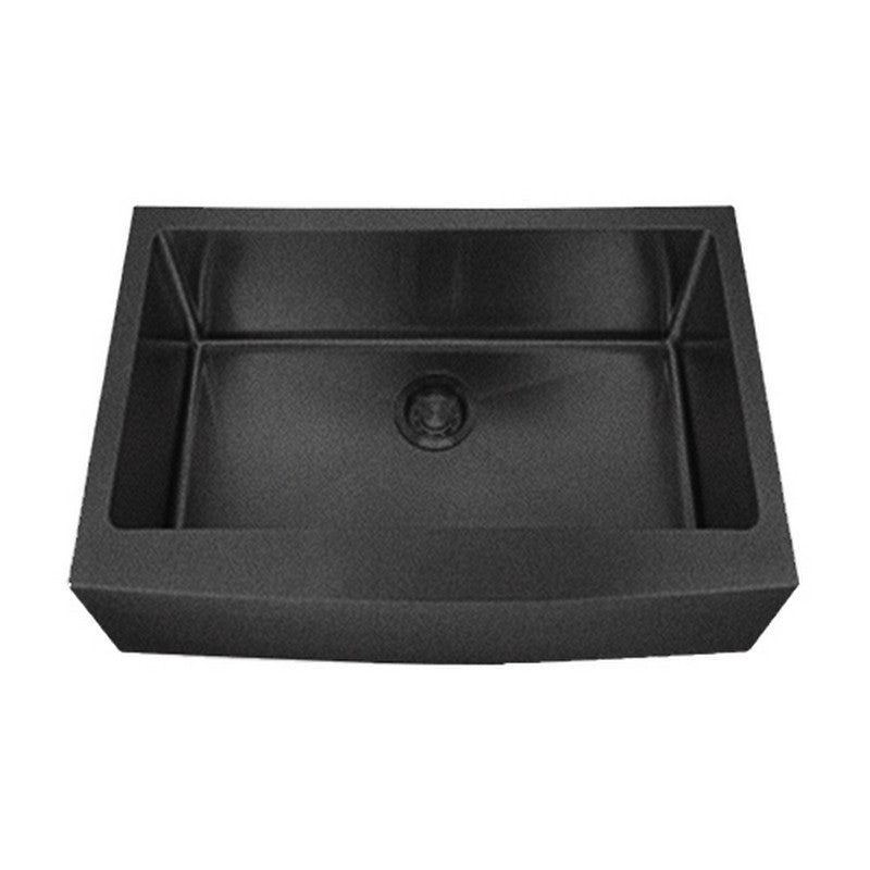 Dakota Sinks DSM-A3020 Signature M-Series 30 x 10 Inch Micro Radius Single Bowl Apron Front Kitchen Sink with Bottom Grid DSM-A3020GBK Dakota Sinks Gunmetal Black