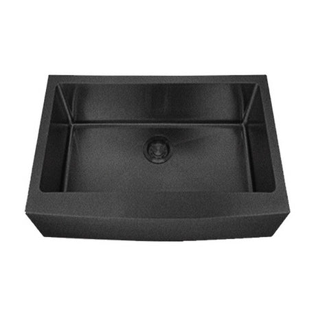 Dakota Sinks DSM-A3020 Signature M-Series 30 x 10 Inch Micro Radius Single Bowl Apron Front Kitchen Sink with Bottom Grid DSM-A3020GBK Dakota Sinks Gunmetal Black