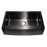 Dakota Sinks DSM-A3320 Signature M-Series 33 Inch Micro Radius Single Bowl Apron Front Kitchen Sink with Bottom Grid DSM-A3320GBK Dakota Sinks Gunmetal Black