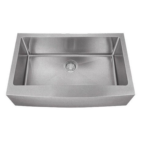 Dakota Sinks DSM-A3320 Signature M-Series 33 Inch Micro Radius Single Bowl Apron Front Kitchen Sink with Bottom Grid DSM-A3320SV Dakota Sinks Silver
