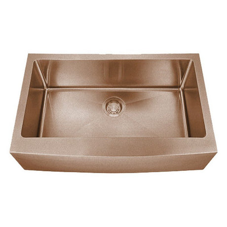Dakota Sinks DSM-A3320 Signature M-Series 33 Inch Micro Radius Single Bowl Apron Front Kitchen Sink with Bottom Grid DSM-A3320CP Dakota Sinks Copper