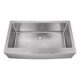 Dakota Sinks DSM-A3620 Signature M-Series 36 Inch Micro Radius Single Bowl Apron Front Kitchen Sink with Bottom Grid DSM-A3620SV Dakota Sinks Silver