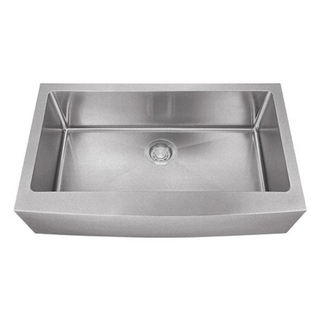 Dakota Sinks DSM-A3620 Signature M-Series 36 Inch Micro Radius Single Bowl Apron Front Kitchen Sink with Bottom Grid DSM-A3620SV Dakota Sinks Silver
