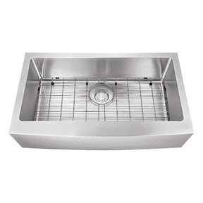 Dakota Sinks DSM-A3620 Signature M-Series 36 Inch Micro Radius Single Bowl Apron Front Kitchen Sink with Bottom Grid DSM-A3620 Dakota Sinks Stainless Steel