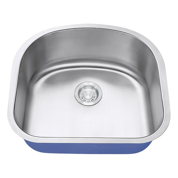 23 1/4 Inch Undermount Stainless Steel Sink | Brushed Nickel Sink