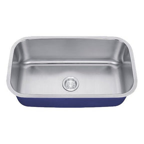 Dakota Sinks DSR-3218 Signature R-Series 31 1/2 Inch Standard Radius Single Bowl Undermount Stainless Steel Kitchen Sink with Bottom Grid - Satin Brushed Nickel Dakota Sinks