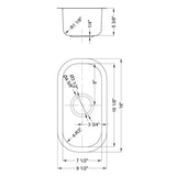 Dakota Sinks DSR-918 Signature R-Series 18 Inch Standard Radius Single Bowl Undermount Stainless Steel Bar Sink with Bottom Grid Dakota Sinks