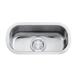 Dakota Sinks DSR-918 Signature R-Series 18 Inch Standard Radius Single Bowl Undermount Stainless Steel Bar Sink with Bottom Grid Dakota Sinks