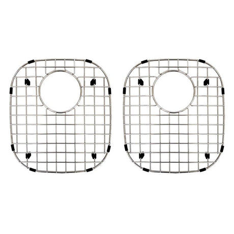 Dakota Sinks DSR-BG5050 Signature R Series 10 5/8 Inch 50/50 Bottom Grid Set - Brushed Nickel Dakota Sinks