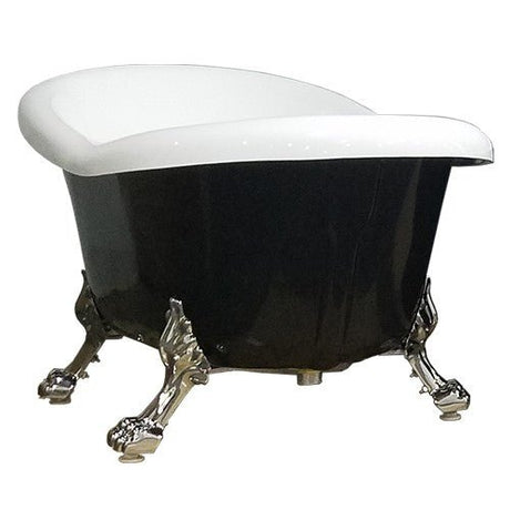 Dakota Sinks DST-CFOUC00BK Signature 66 1/8 x 31 1/8 Inch Free Standing Clawfoot Acrylic Bathtub with Chrome Feet DST-CFOUC00BK Dakota Sinks Black