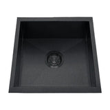 Dakota Sinks DSZ-1616 Signature Z-Series 16 Inch Zero Radius Single Bowl Undermount Stainless Steel Bar Sink with Bottom Grid DSZ-1616GBK Dakota Sinks Gunmetal Black