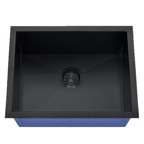 Dakota Sinks DSZ-1915 Signature Z-Series 19 Inch Zero Radius Single Bowl Undermount Stainless Steel Bar Sink with Bottom Grid DSZ-1915GBK Dakota Sinks Gunmetal Black