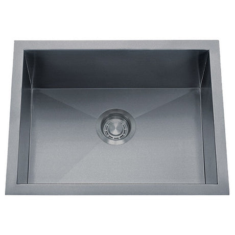 Dakota Sinks DSZ-2318 Signature Z-Series 23 Inch Zero Radius Single Bowl Undermount Stainless Steel Kitchen Sink with Bottom Grid DSZ-2318SV Dakota Sinks Silver