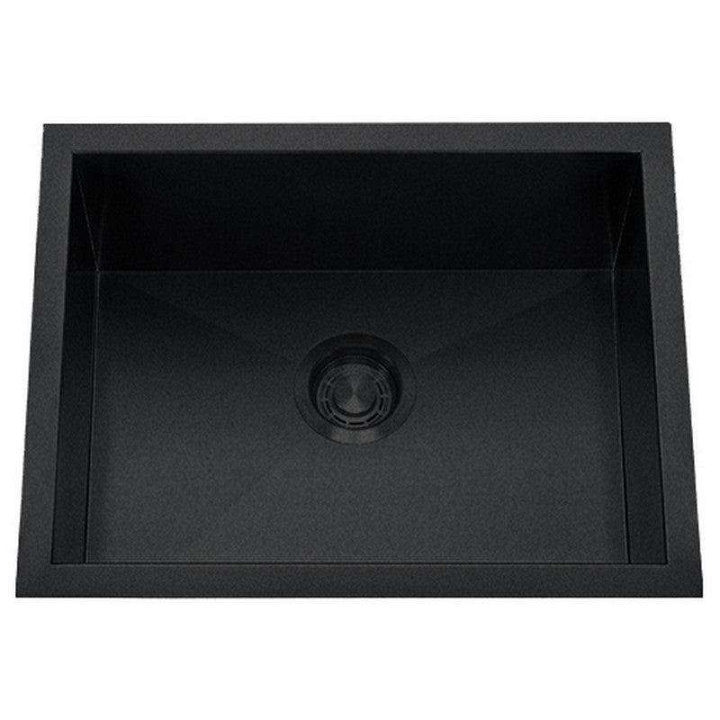 Dakota Sinks DSZ-2318 Signature Z-Series 23 Inch Zero Radius Single Bowl Undermount Stainless Steel Kitchen Sink with Bottom Grid DSZ-2318GBK Dakota Sinks Gunmetal Black
