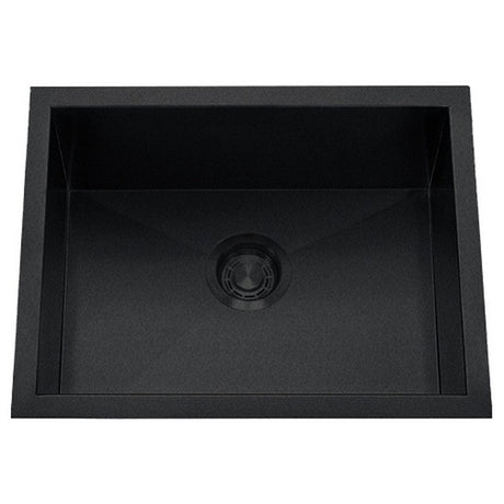 Dakota Sinks DSZ-2318 Signature Z-Series 23 Inch Zero Radius Single Bowl Undermount Stainless Steel Kitchen Sink with Bottom Grid DSZ-2318GBK Dakota Sinks Gunmetal Black