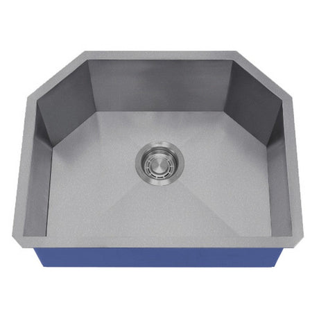 Dakota Sinks DSZ-2321 Signature Z-Series 23 Inch Zero Radius Single D-Bowl Undermount Stainless Steel Kitchen Sink with Bottom Grid DSZ-2321SV Dakota Sinks Silver