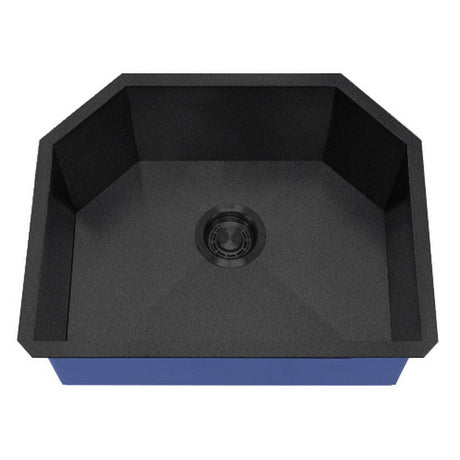 Dakota Sinks DSZ-2321 Signature Z-Series 23 Inch Zero Radius Single D-Bowl Undermount Stainless Steel Kitchen Sink with Bottom Grid DSZ-2321GBK Dakota Sinks Gunmetal Black