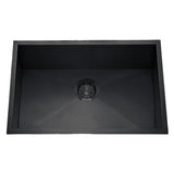 Dakota Sinks DSZ-2718 Signature Z-Series 27 Inch Zero Radius Single Bowl Undermount Stainless Steel Kitchen Sink with Bottom Grid DSZ-2718GBK Dakota Sinks Gunmetal Black