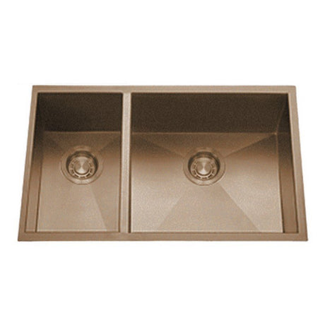 Dakota Sinks DSZ-3070 Signature Z-Series 32 Inch Zero Radius 30/70 Double Bowl Undermount Stainless Steel Kitchen Sink with Bottom Grid DSZ-3070CP Dakota Sinks Copper