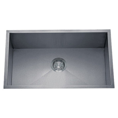 Dakota Sinks DSZ-3218 Signature Z-Series 32 Inch Zero Radius Single Bowl Undermount Stainless Steel Kitchen Sink with Bottom Grid DSZ-3218SV Dakota Sinks Silver