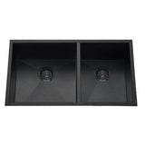 Dakota Sinks DSZ-6040 Signature Z-Series 32 Inch Zero Radius 60/40 Double Bowl Undermount Stainless Steel Kitchen Sink with Bottom Grid DSZ-6040GBK Dakota Sinks Gunmetal Black