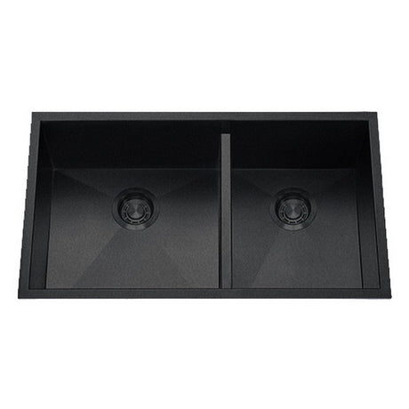 Dakota Sinks DSZ-6040LD Signature Z-Series 32 Inch Zero Radius 50/50 Low Divide Double Bowl Undermount Stainless Steel Kitchen Sink with Bottom Grid DSZ-6040LDGBK Dakota Sinks Gunmetal Black