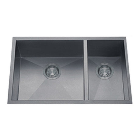 Dakota Sinks DSZ-7030 Signature Z-Series 32 Inch Zero Radius 70/30 Double Bowl Undermount Stainless Steel Kitchen Sink with Bottom Grid DSZ-7030SV Dakota Sinks Silver