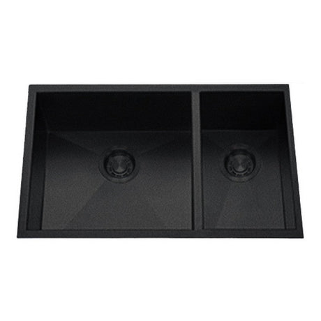 Dakota Sinks DSZ-7030 Signature Z-Series 32 Inch Zero Radius 70/30 Double Bowl Undermount Stainless Steel Kitchen Sink with Bottom Grid DSZ-7030GBK Dakota Sinks Gunmetal Black