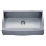 Dakota Sinks DSZ-A3020 Signature Z-Series 30 Inch Zero Radius Single Bowl Apron Front Stainless Steel Kitchen Sink with Bottom Grid DSZ-A3020SV Dakota Sinks Silver