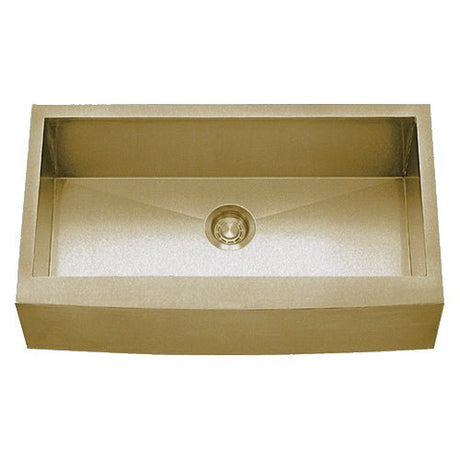 Dakota Sinks DSZ-A3020 Signature Z-Series 30 Inch Zero Radius Single Bowl Apron Front Stainless Steel Kitchen Sink with Bottom Grid DSZ-A3020GD Dakota Sinks Gold