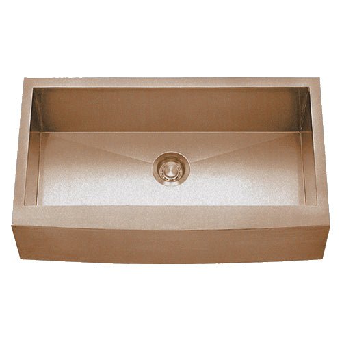 Dakota Sinks DSZ-A3020 Signature Z-Series 30 Inch Zero Radius Single Bowl Apron Front Stainless Steel Kitchen Sink with Bottom Grid DSZ-A3020CP Dakota Sinks Copper