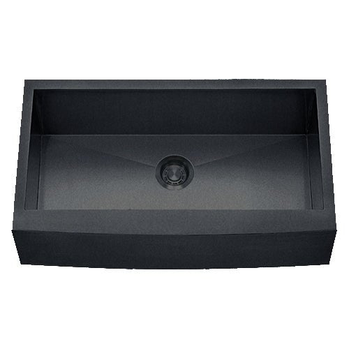 Dakota Sinks DSZ-A3020 Signature Z-Series 30 Inch Zero Radius Single Bowl Apron Front Stainless Steel Kitchen Sink with Bottom Grid DSZ-A3020GBK Dakota Sinks Gunmetal Black
