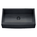 Dakota Sinks DSZ-A3020 Signature Z-Series 30 Inch Zero Radius Single Bowl Apron Front Stainless Steel Kitchen Sink with Bottom Grid DSZ-A3020GBK Dakota Sinks Gunmetal Black