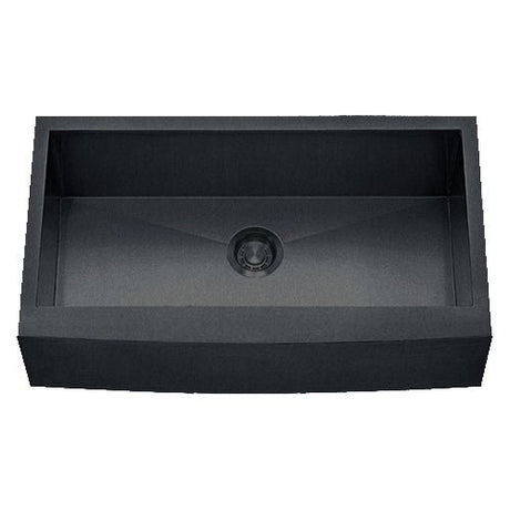 Dakota Sinks DSZ-A3020 Signature Z-Series 30 Inch Zero Radius Single Bowl Apron Front Stainless Steel Kitchen Sink with Bottom Grid DSZ-A3020GBK Dakota Sinks Gunmetal Black