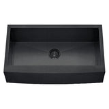 Dakota Sinks DSZ-A3620 Signature Z-Series 36 Inch Zero Radius Single Bowl Apron Front Stainless Steel Kitchen Sink with Bottom Grid DSZ-A3620GBK Dakota Sinks Gunmetal Black