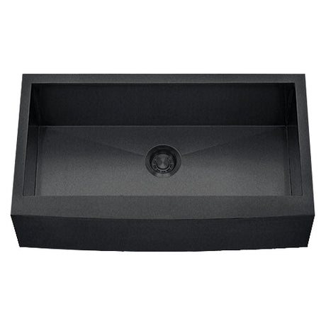 Dakota Sinks DSZ-A3620 Signature Z-Series 36 Inch Zero Radius Single Bowl Apron Front Stainless Steel Kitchen Sink with Bottom Grid DSZ-A3620GBK Dakota Sinks Gunmetal Black
