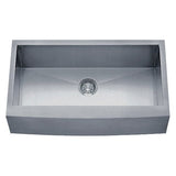 Dakota Sinks DSZ-A3620 Signature Z-Series 36 Inch Zero Radius Single Bowl Apron Front Stainless Steel Kitchen Sink with Bottom Grid DSZ-A3620SV Dakota Sinks Silver