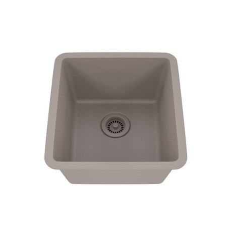Dakota Sinks GSE-QC1618-BE Builders Elements Series 16 1/2 Inch Quartz Composite Single Bowl Undermount Bar Sink GSE-QC1618-CO Dakota Sinks Concrete