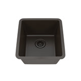 Dakota Sinks GSE-QC1618-BE Builders Elements Series 16 1/2 Inch Quartz Composite Single Bowl Undermount Bar Sink GSE-QC1618-MO Dakota Sinks Mocha