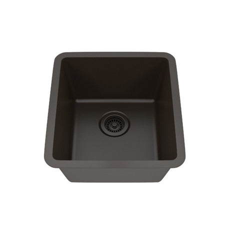Dakota Sinks GSE-QC1618-BE Builders Elements Series 16 1/2 Inch Quartz Composite Single Bowl Undermount Bar Sink GSE-QC1618-MO Dakota Sinks Mocha